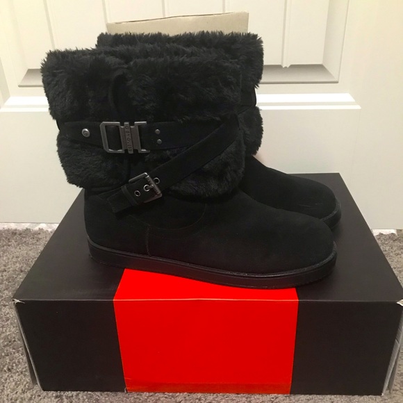 guess fluffy boots